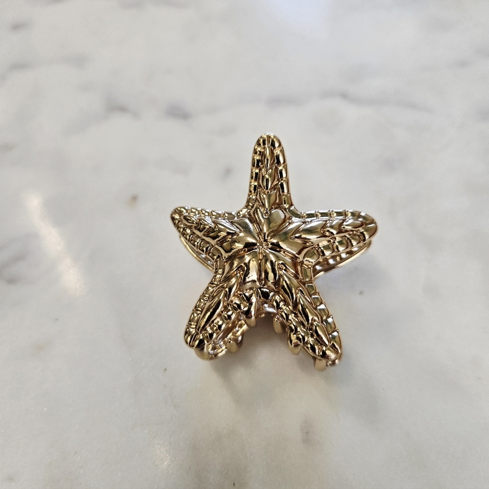 Gold Starfish Hair Clip